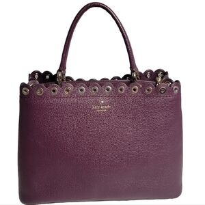 Kate Spade Paloma Road Janell Leather Satchel Plum